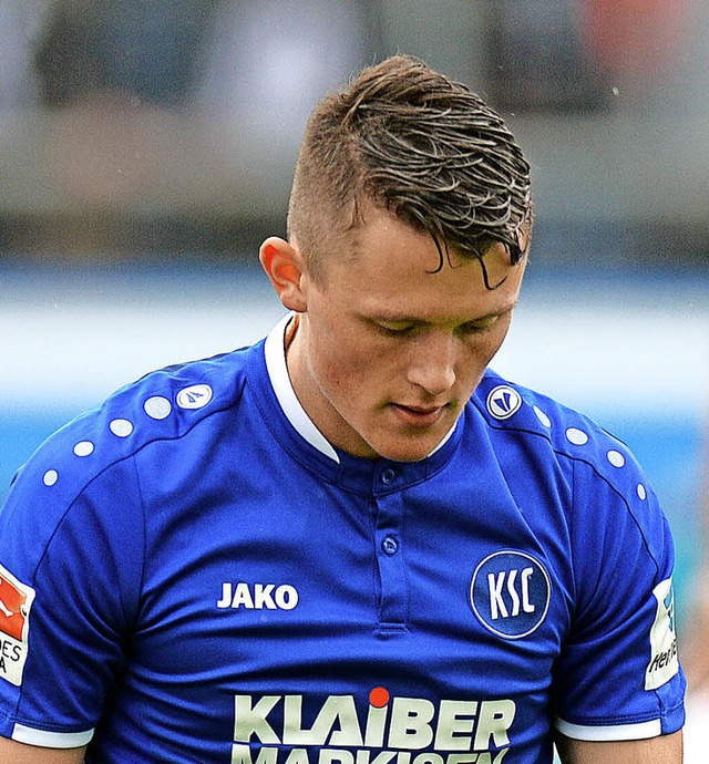 Arg enttuscht:  KSC-Spieler Fabian Reese   | Foto: dpa