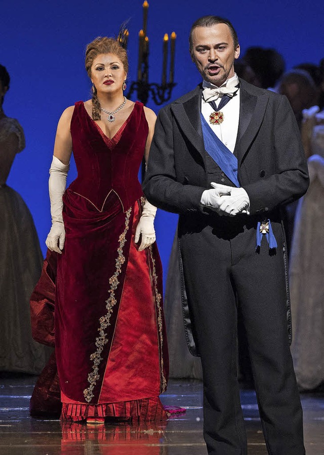 Anna Netrebko und Stefan Kocan in &#8222;Eugen Onegin&#8220;   | Foto: Marty Sohl