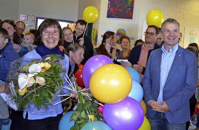 Kindergartenleiterin Wilma Ganter wurd...Feier in den Ruhestand verabschiedet.   | Foto: Liane Schilling