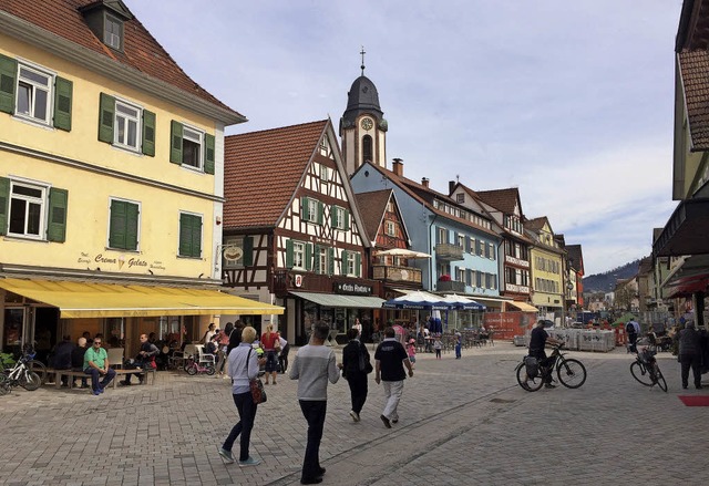 Ein Teil der neuen Fugngerzone ist f...isierung der Hauptstrae informieren.   | Foto: stadt