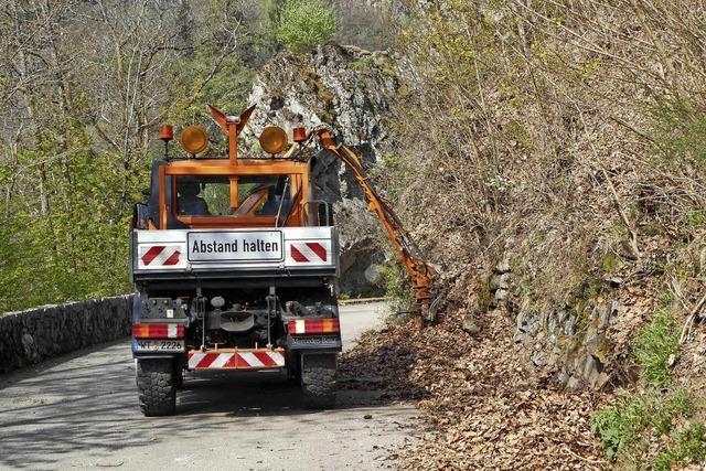 Gesperrte Albtalstrae wird trotzdem gepflegt