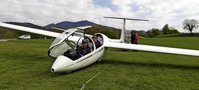 Nach dem Winter endlich wieder abheben...eim) kurz vor dem Start mit der DG 500  | Foto: Privat