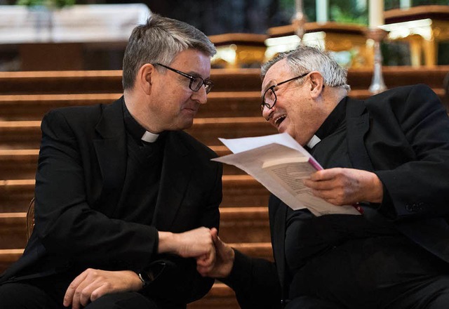 Peter Kohlgraf (links) und sein Vorgnger Kardinal Karl Lehmann   | Foto: dpa