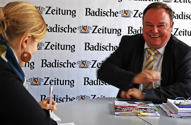 Heinz-Rudolf Hagenacker zu Besuch bei der BZ   | Foto: Sylvia-Karina Jahn
