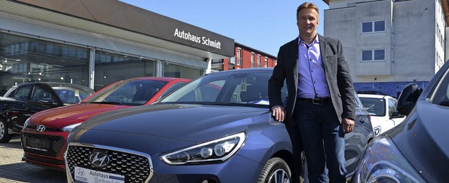 Oliver Hauck hat das Autohaus Schmidt ...ndai-Exklusivhndler in Baden gemacht.  | Foto: Anita Fertl