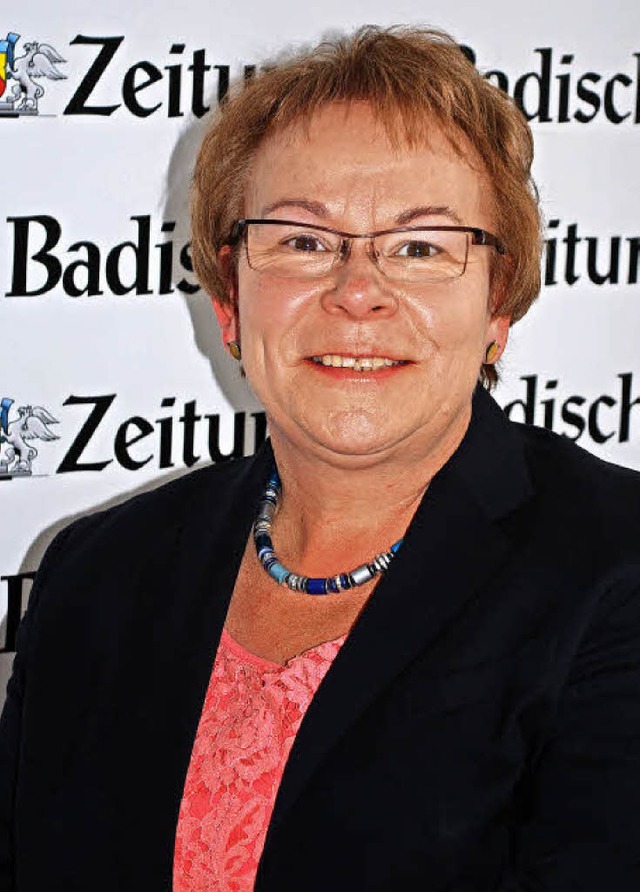 Hannelore Reinbold-Mench beim Redaktionsbesuch   | Foto: Sylvia-Karina Jahn