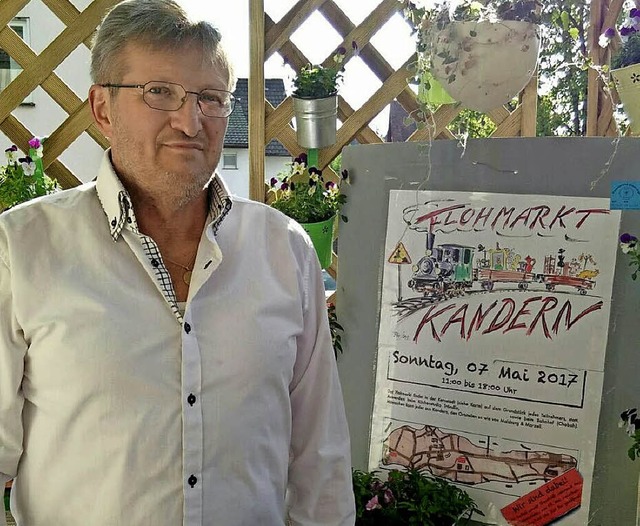 Walter Seider trifft die letzen Vorber...hmarkt in Kandern am Sonntag, 7. Mai.   | Foto: privat