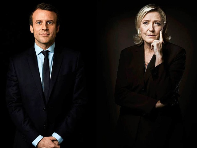 Frankreich muss sich bei der Prsident...spopulistin Marine Le Pen entscheiden.  | Foto: AFP