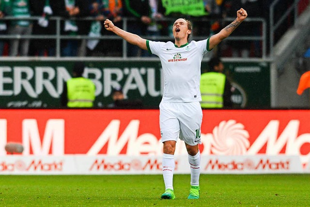 Max Kruse spielt bei Werder Bremen eine berragende Saison.  | Foto: dpa
