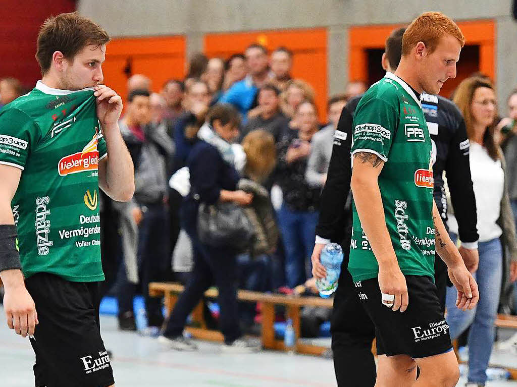 Gut und gerne 600 Zuschauer in der rappelvollen St. Georgener Roberghalle fieberten beim Spitzenspiel der Handball-Landesliga mit. Am Ende bejubelte St. Georgen die Meisterschaft, Herbolzheim war geschlagen. Zumindest fr dieses eine Spiel.