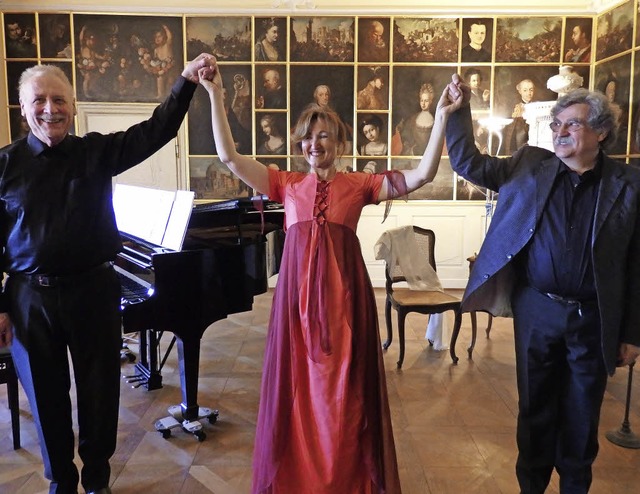 Mit ihrer Konzert-Matine zum Thema Ro...einz Stauffer (Rezitation; rechts).     | Foto: Bianca Flier