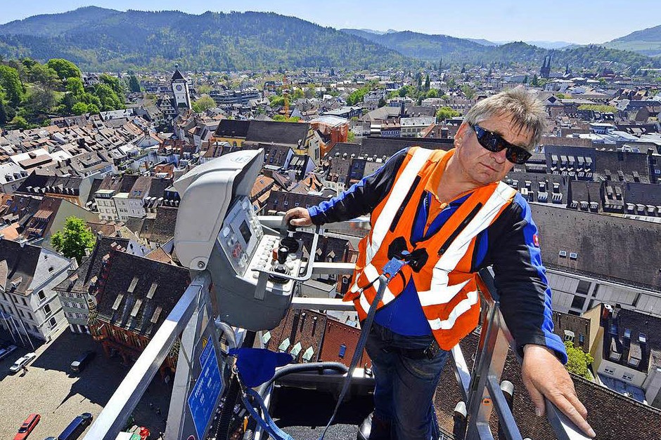 Rundumblick hoch oben auf dem Riesenhubsteiger (Foto: Michael Bamberger) Rundumblick hoch oben auf dem Riesenhubsteiger (Foto: Michael Bamberger)