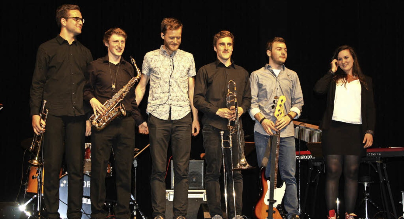 Die Jazzcombo mit Malte Ketschull, Joh... Jakob, Tilman Fehse und Laura Bollack  | Foto: Hildegard Karig