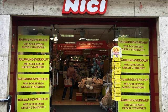 Nici-Shop in der Bertoldstrae schliet