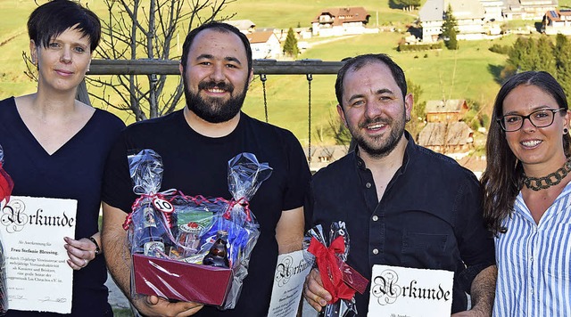 Ehrungen in einem noch jungen Verein: ...Florian Faller und Stefanie Blessing.   | Foto: Ulrike Jger