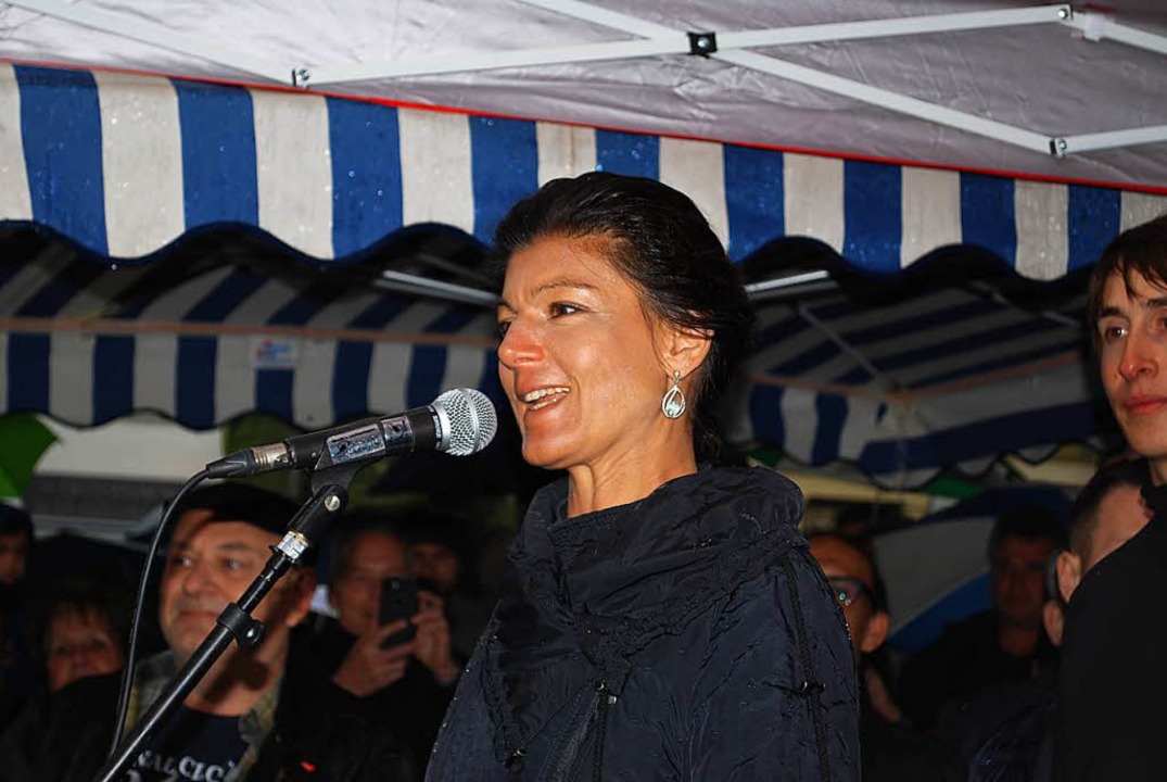 Sahra Wagenknecht in L�rrach  | Foto: Thomas Loisl Mink