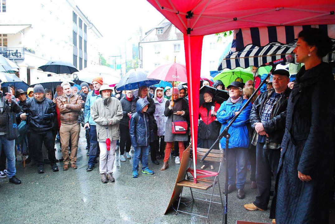 Sahra Wagenknecht in L�rrach  | Foto: Thomas Loisl Mink