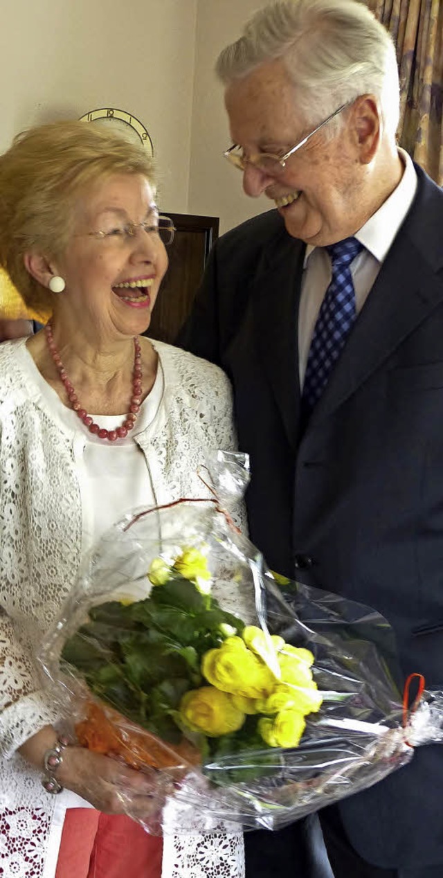 Reinhard und Hildegard Scheuerpflug feierten Diamanatene Hochzeit.  | Foto: Aribert Rssel