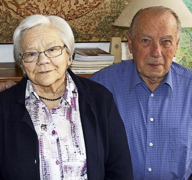 Margareta und Alfred Schill sind seit 65 Jahren ein Ehepaar.  | Foto: david