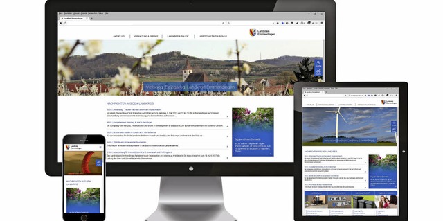 Aufgefrischt: der Internetauftritt des Landratsamtes Emmendingen   | Foto: Screenshot: Landratsamt