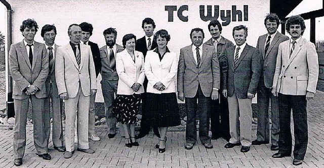 Der Vorstand des TC Wyhl im Jahr 1980.  | Foto: Jrgen Schweizer