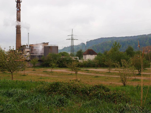 Das Gebiet bei der Textilfabrik Lauffe...on provisorischem Wohnungsbau geprft.  | Foto: Paul Schleer