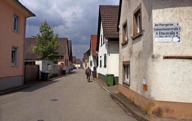 Die Guldengasse in Wyhl ist ein zentra...sgebiets &#8222;Ortskern II&#8220;.     | Foto: Michael Haberer