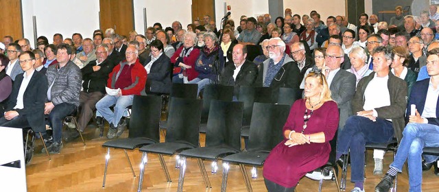 Gut 200 Interessierte waren am Donnerstagabend in die Festhalle gekommen.   | Foto: Martin Wunderle