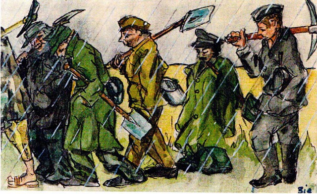 Illustrationen des Lageralltags in der russischen Kriegsgefangenschaft.  | Foto: privat