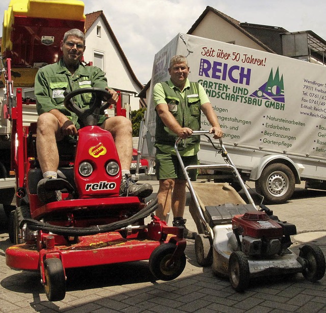 Egal ob groe oder kleine Grten, Mark... sind fr die Arbeit gut ausgestattet.  | Foto: clk