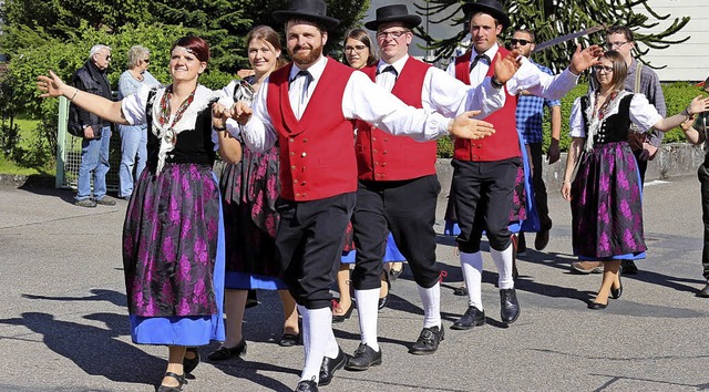 Auch die Landjugend Freiamt war &#8211...ern beim Festumzug mit von der Partie.  | Foto: Karin Hei