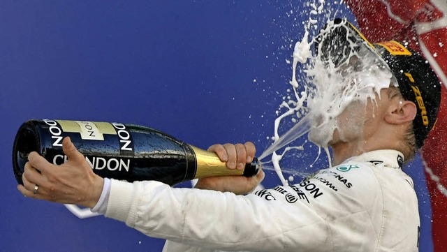 In seinem 81. Rennen zum ersten Mal ga... zielsicher: der Finne Valtteri Bottas  | Foto: AFP