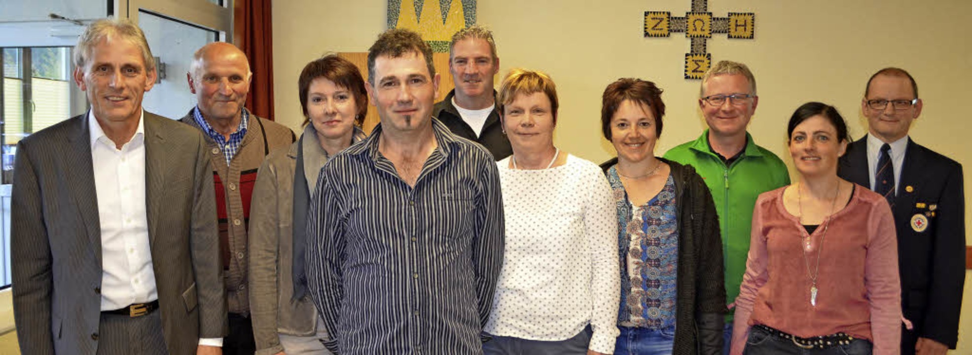 Ortsvorsteher Karl-Heinz Schill (links...rer, Stefan Lufer und Petra Winterer.  | Foto: Nikolaus Bayer
