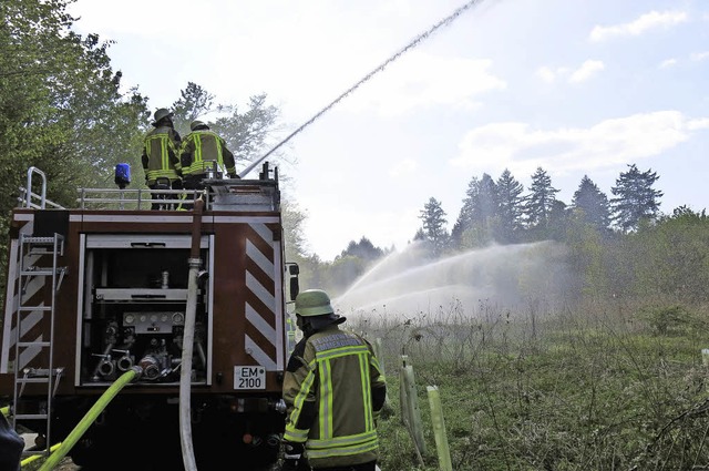 Wasser marsch bei der Lschbung im Teninger Allmend  | Foto: Georg Vo