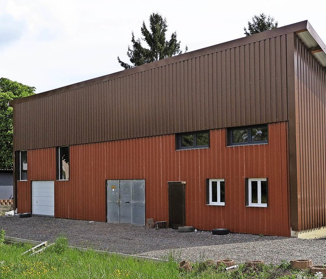 In dieser  Lagerhalle in Auggen sollen ein Bistro und eine Wohnung entstehen.   | Foto: Beatrice Ehrlich