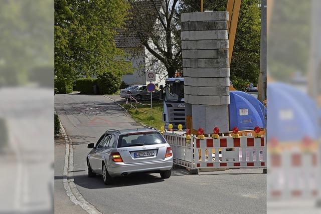 Baustelle belastet Verkehr