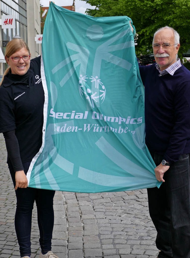 Die Reiterin Tatjana Raible und Harald...bis 19. Mai in Offenburg stattfinden.   | Foto: rab