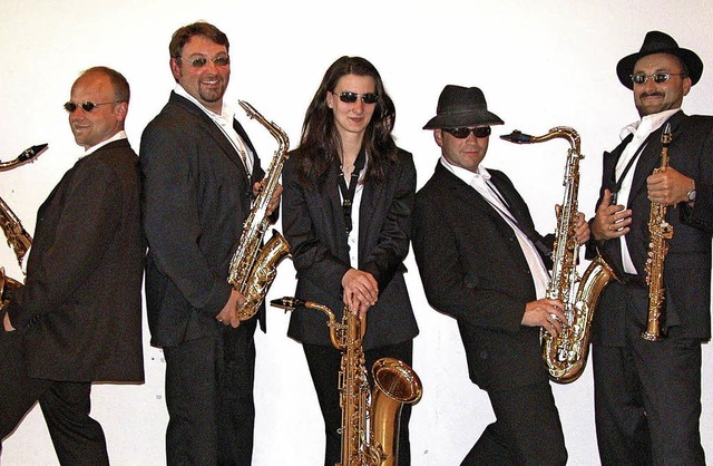 Fnf Saxophonisten, die seit 22 Jahren in dieser Formation spielen   | Foto: ZVG
