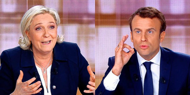 Le Pen gegen Macron: Beschimpfungen im TV-Duell  | Foto: AFP