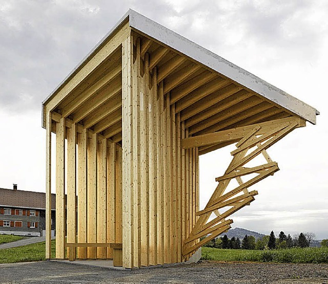 Ein Buswartehaus, das in Krumbach fr Aufsehen sorgt.   | Foto: ZVG