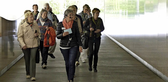 Monika Schwarz (Mitte, vorne) fhrte durch die Stadt und ihre Geschichte.   | Foto: Horatio Gollin