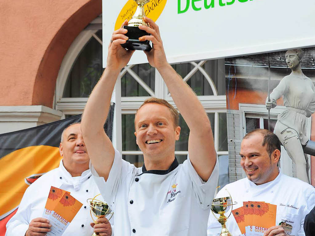 Martin Hauri aus Schopfheim-Wiechs ist der erste, der sich mit dem Titel „Deutscher Meister im Spargelschnellschlen“ schmcken darf.