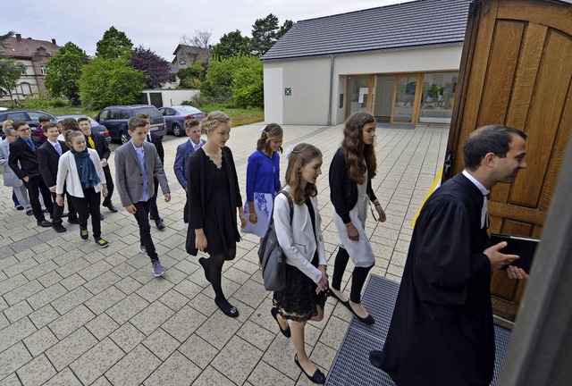 In der Lukaskirche in St. Georgen feierten die Konfirmanden bereits.   | Foto: Michael Bamberger