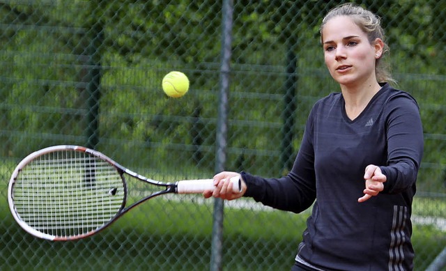 Ungefhrdet im Einzel, im Doppel in de...erfolgreich: Lena Gehring, Eimeldingen  | Foto: Konzok