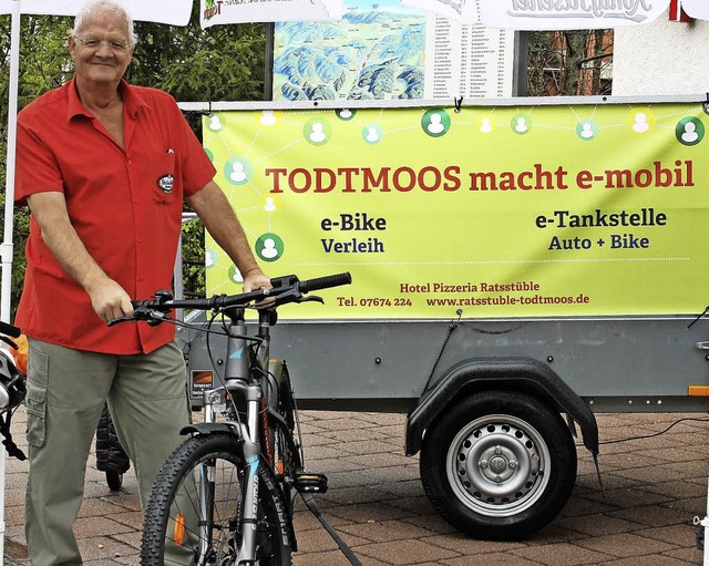 Bei Christoph Walter knnen im  Ortszentrum E-Bikes gemietet werden.   | Foto: Andreas Bhm