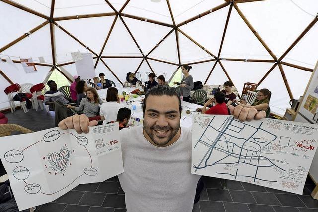 In vier Workshops zeichnen Geflüchtete und Einheimische ihre persönlichen Stadtpläne