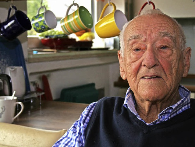 Martin Caspar feiert in Denzlingen 90. Geburtstag   | Foto: Anja Kunz