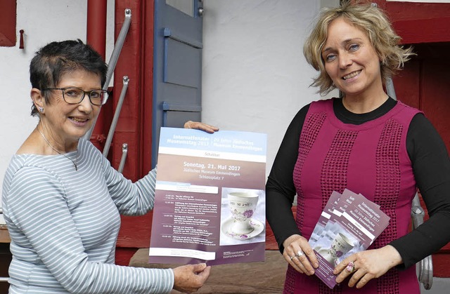 Vorsitzende Carola Grasse (links) und ...nalen Museumstag im Jdischen Museum.   | Foto: Marie Wintergerst