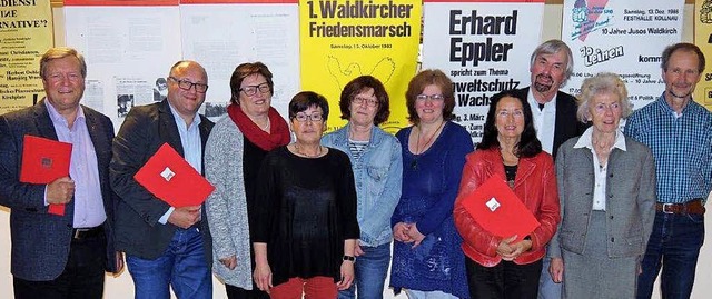 Mitglieder-Ehrung beim SPD-Ortsverein Waldkirch.   | Foto: ZVG