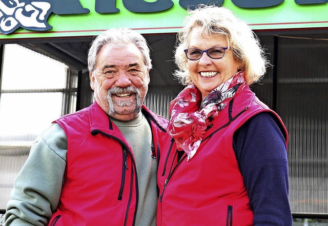 Roland und Helga Kiesel werden ihr Blu...ie Nachfolge steht aber bereits fest.   | Foto: Herbert Birkle